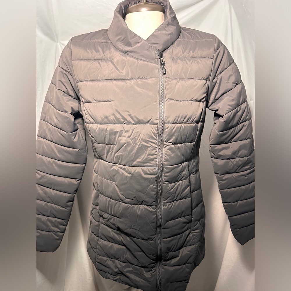 The North Face Women's Puffer Jacket Gray Small Petite SP Quilted Lightweight
